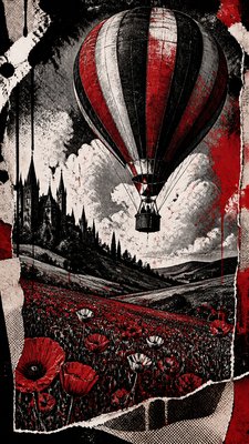 Gothic Punk Art greeting card example