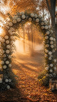 Autumncore Aesthetic wedding invitation example