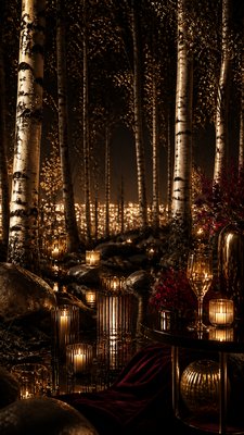 Night Luxe Aesthetic wall art print example