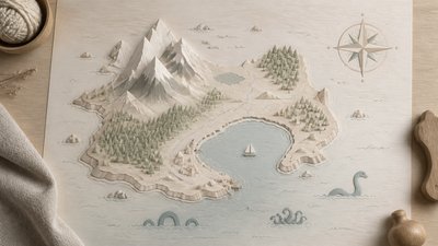 Scandinavian Furniture Art fantasy map example
