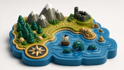 Designer Vinyl Toy Art fantasy map example