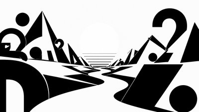 Typographic Minimalism Art Style desktop wallpaper example