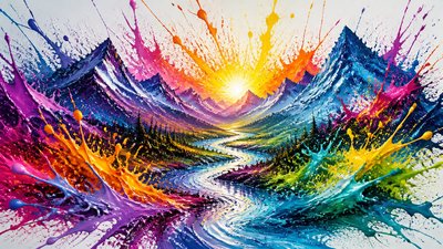 Color Splash desktop wallpaper example