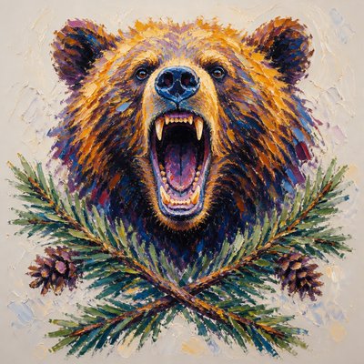 Impressionist Landscape Art Style t-shirt design example