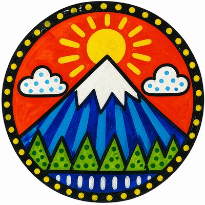 Naive Art Style logo concept example