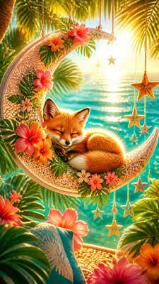 Tropicalcore Aesthetic baby announcement example