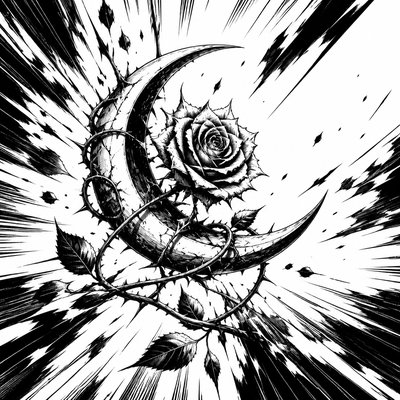 Shonen Battle Manga Art Style tattoo design example