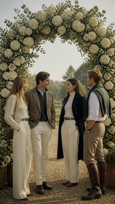 Old Money Fashion Style wedding invitation example