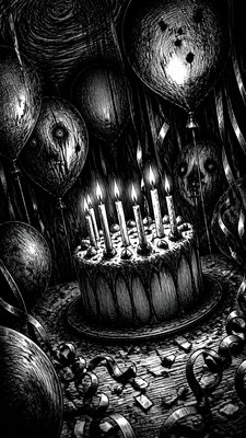 Horror Manga Art Style birthday card example