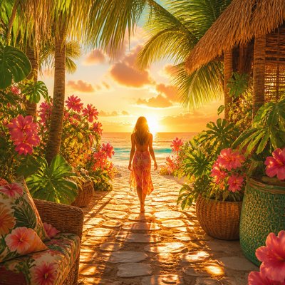 Tropicalcore Aesthetic album cover example