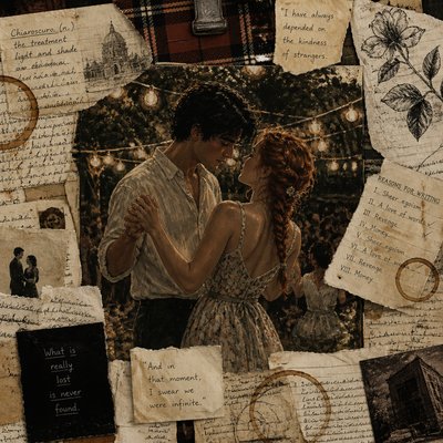 Chaotic Academia Aesthetic couple portrait example