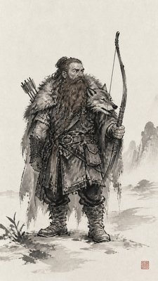 Traditional Chinese Landscape Art Style tabletop character portrait example