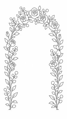 Line Art Icon Design wedding invitation example