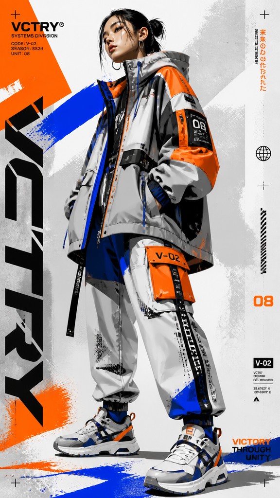 full-length portrait of an elegant figure — Streetwear Fashion Design