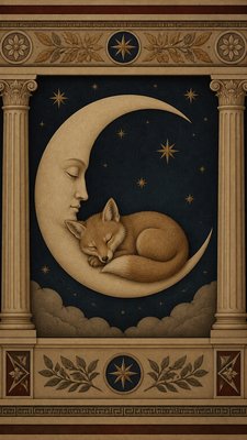 Neoclassicism Art Style baby announcement example