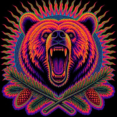 Psychedelic Poster Design t-shirt design example