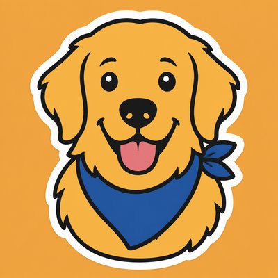 Minimalist Sticker Design pet portrait example