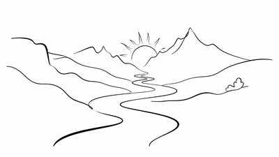 Minimalist Line Portrait Style desktop wallpaper example