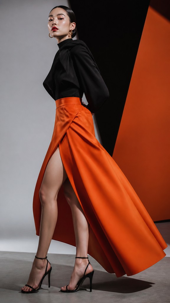 full-length portrait of an elegant figure — High Fashion Photography Style