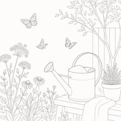 Scandinavian Furniture Art coloring page example