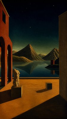 Metaphysical Painting Art Style phone wallpaper example