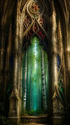 Gothic Architecture Art wall art print example