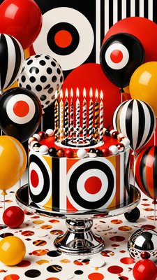 Mod Aesthetic birthday card example