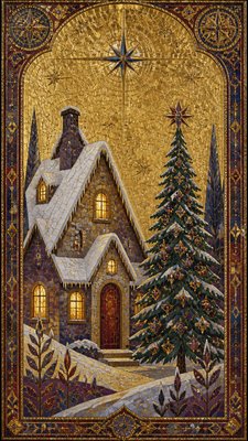 Byzantine Classical Art Style Christmas card example