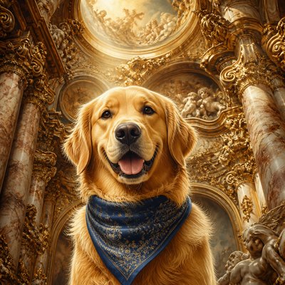 Baroque Architecture pet portrait example