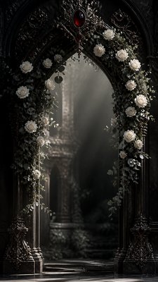 Gothic Jewelry Design wedding invitation example