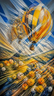 Futurism Art Style greeting card example