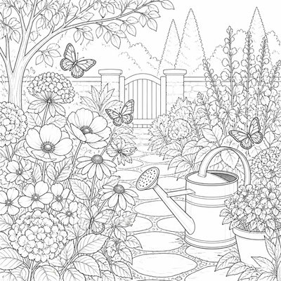 Transitional Interior Design coloring page example