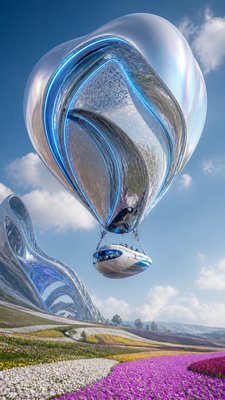 Futuristic Architecture Art greeting card example