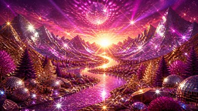 Disco Aesthetic desktop wallpaper example