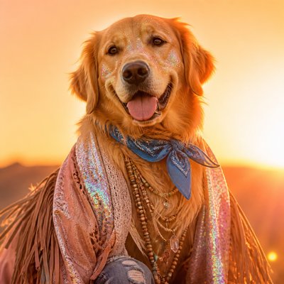 Festival Fashion Style pet portrait example