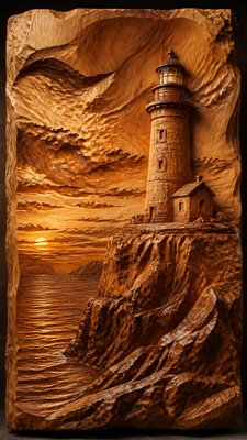 Wood Carving Sculpture Art Style poster example