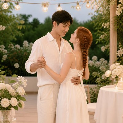 Clean Girl Aesthetic couple portrait example