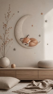 Japandi Aesthetic baby announcement example