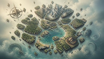 Floating Islands fantasy map example