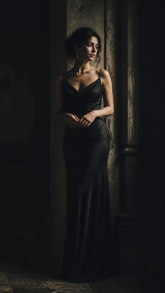 full-length portrait of an elegant figure — Moody Portrait Photography Style