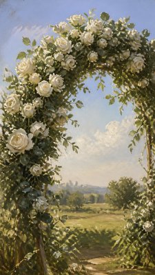 Plein Air Realism Art Style wedding invitation example