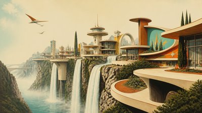Mid-Century Modern Furniture Art concept art example