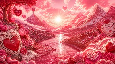 Lovecore Aesthetic desktop wallpaper example
