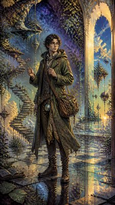 Surrealist Landscape Art Style character design example