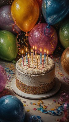 Trompe L'oeil Realism Art Style birthday card example
