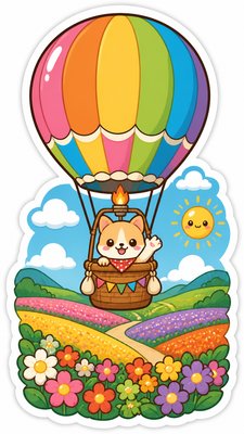 Character Sticker Design greeting card example