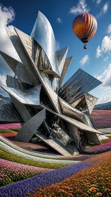 Deconstructivist Architecture greeting card example