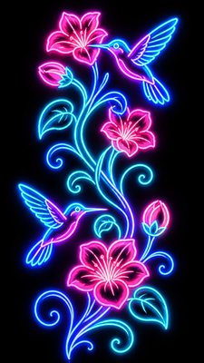 Neon Icon Design phone case design example
