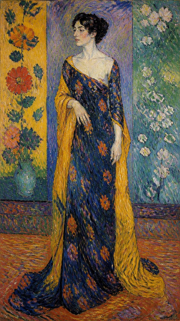 full-length portrait of an elegant figure — Post-Impressionism Art Style