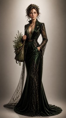 Formal Evening Wear Fashion character design example
